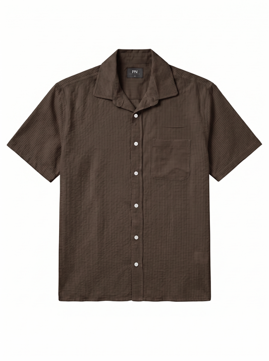 Textured Short-Sleeve Shirt/1023-202
