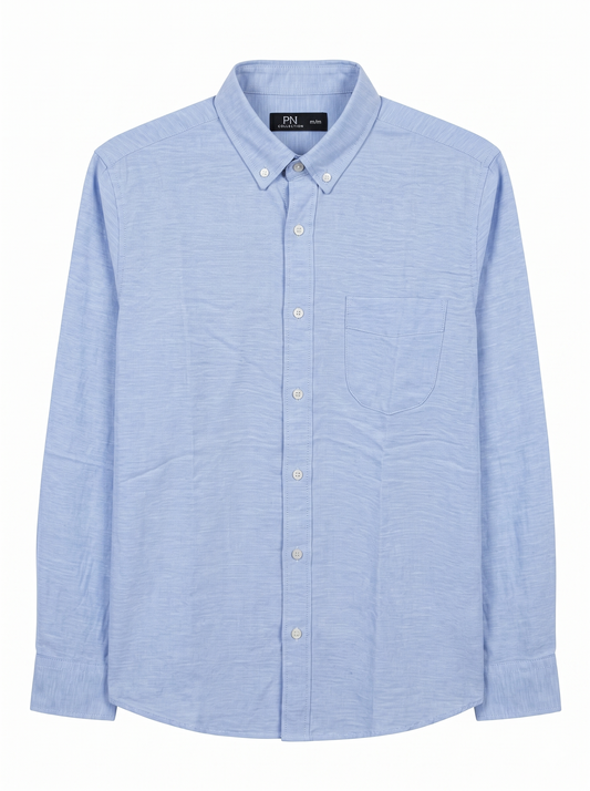 Relaxed Fit Long Sleeve Linen Shirt/1008-202