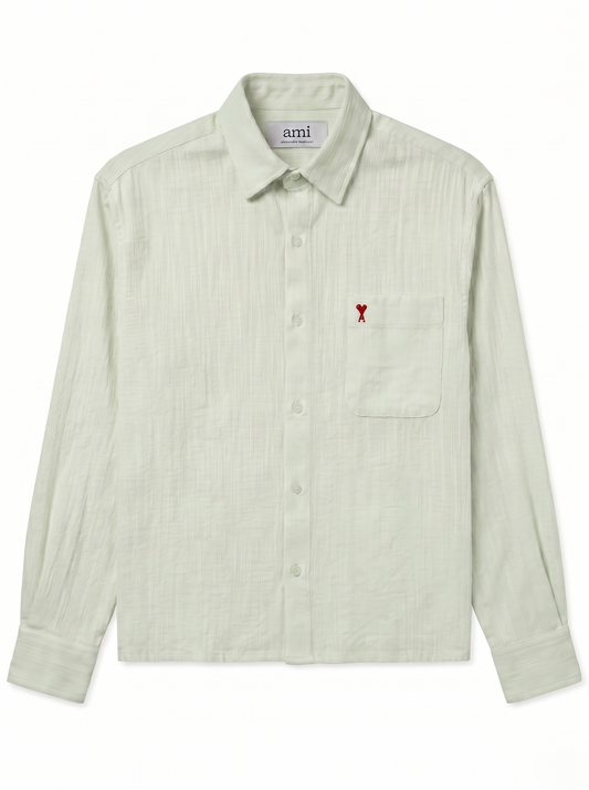 Long Sleeve Box Fit Shirt Mint Green/1002-202-32