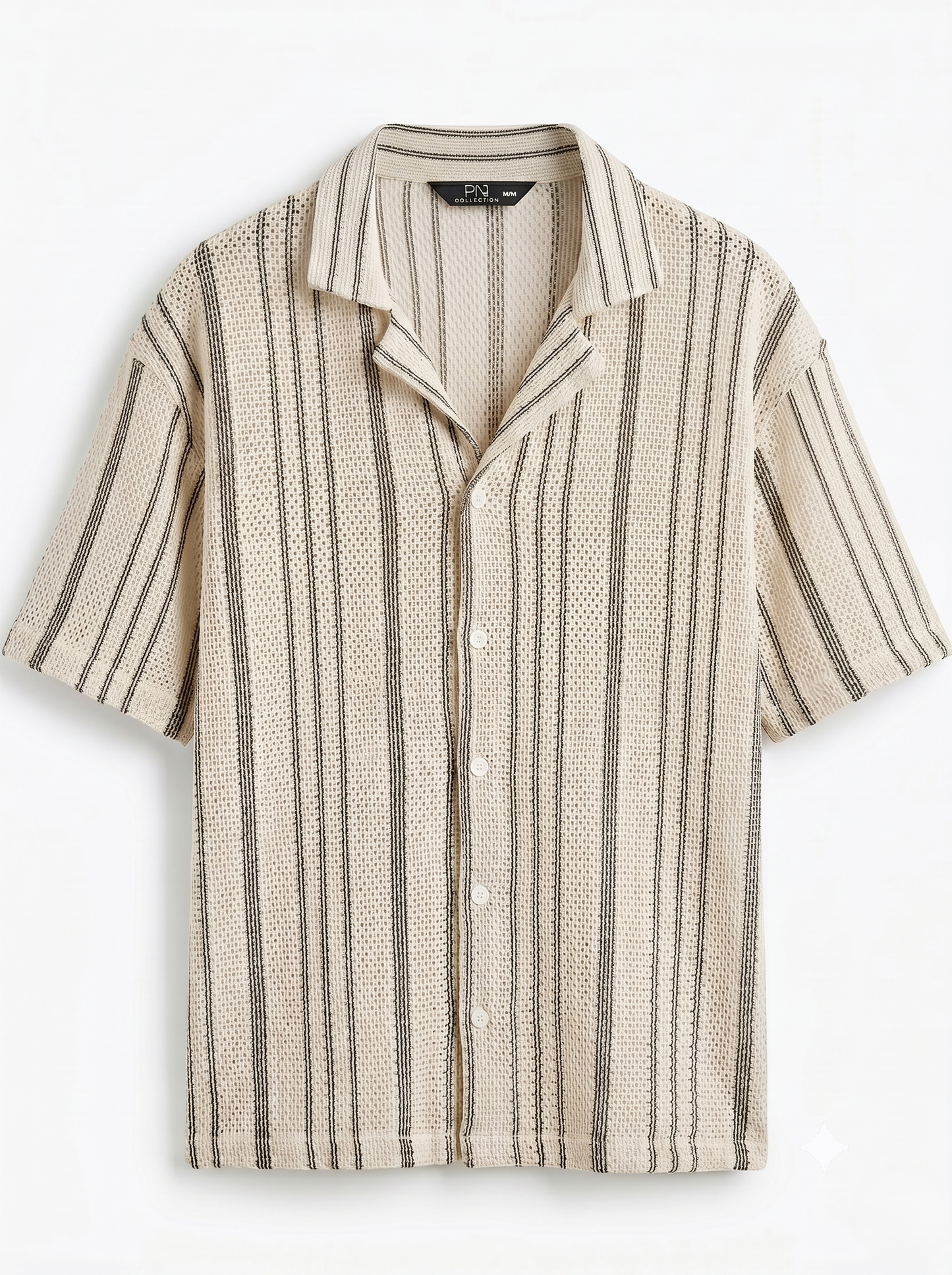 Relaxed-Fit knit Shirt With a Striped Design/1005-202