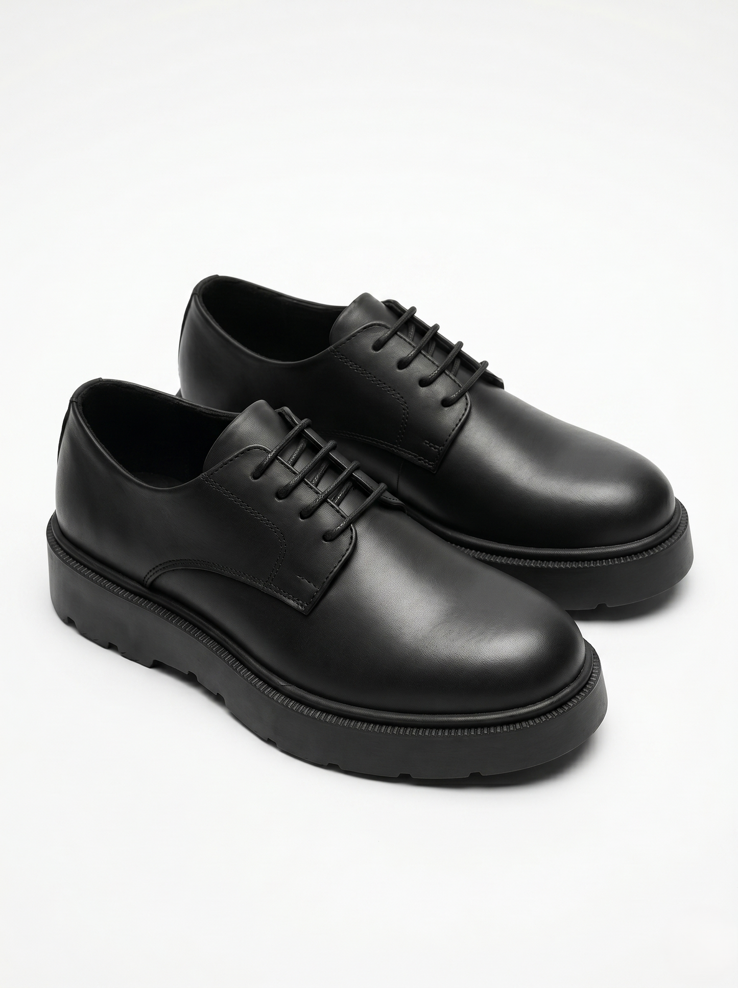 Chunky Derby Shoes Black/1018-208-10