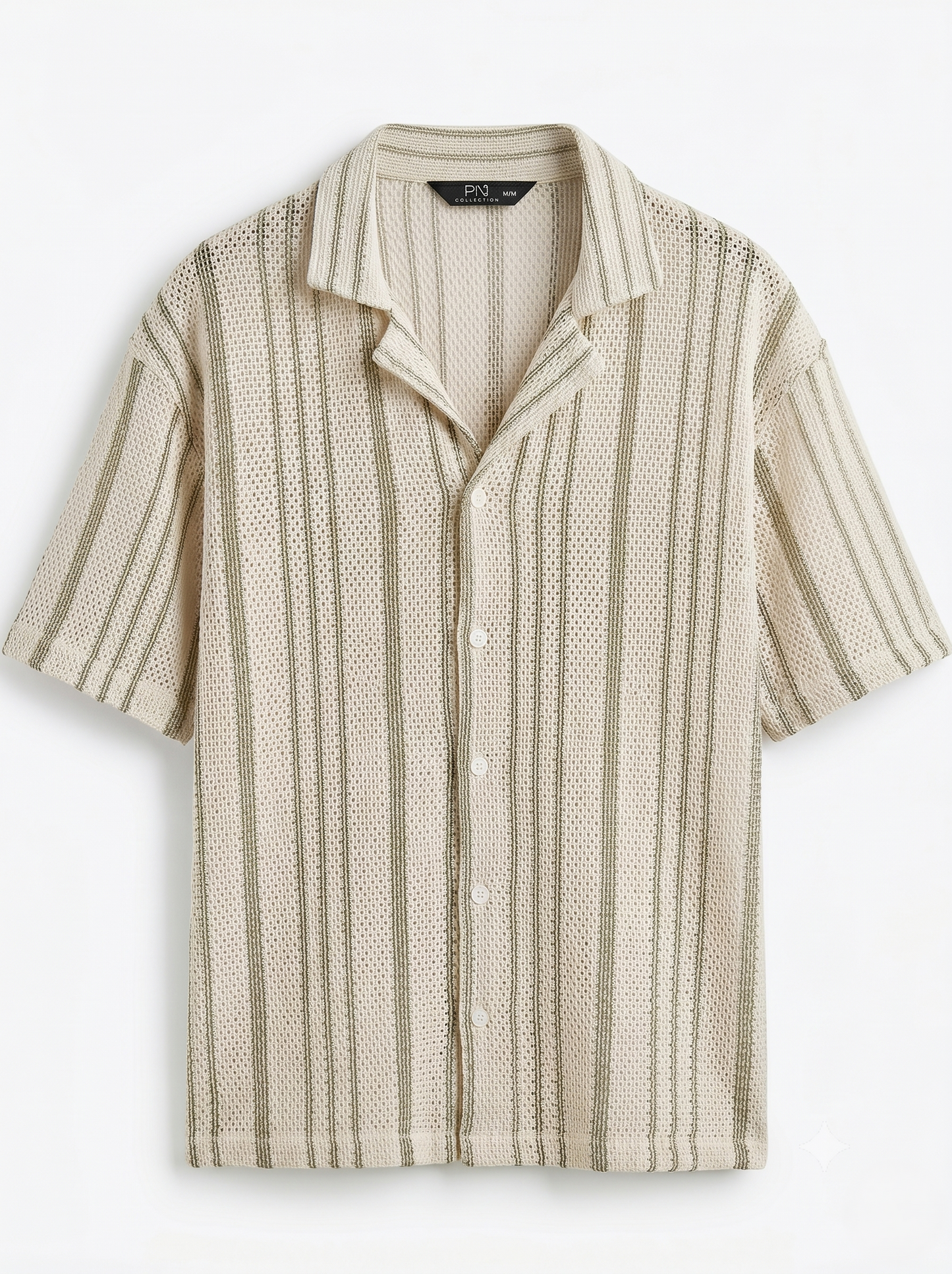 Relaxed-Fit knit Shirt With a Striped Design/1005-202