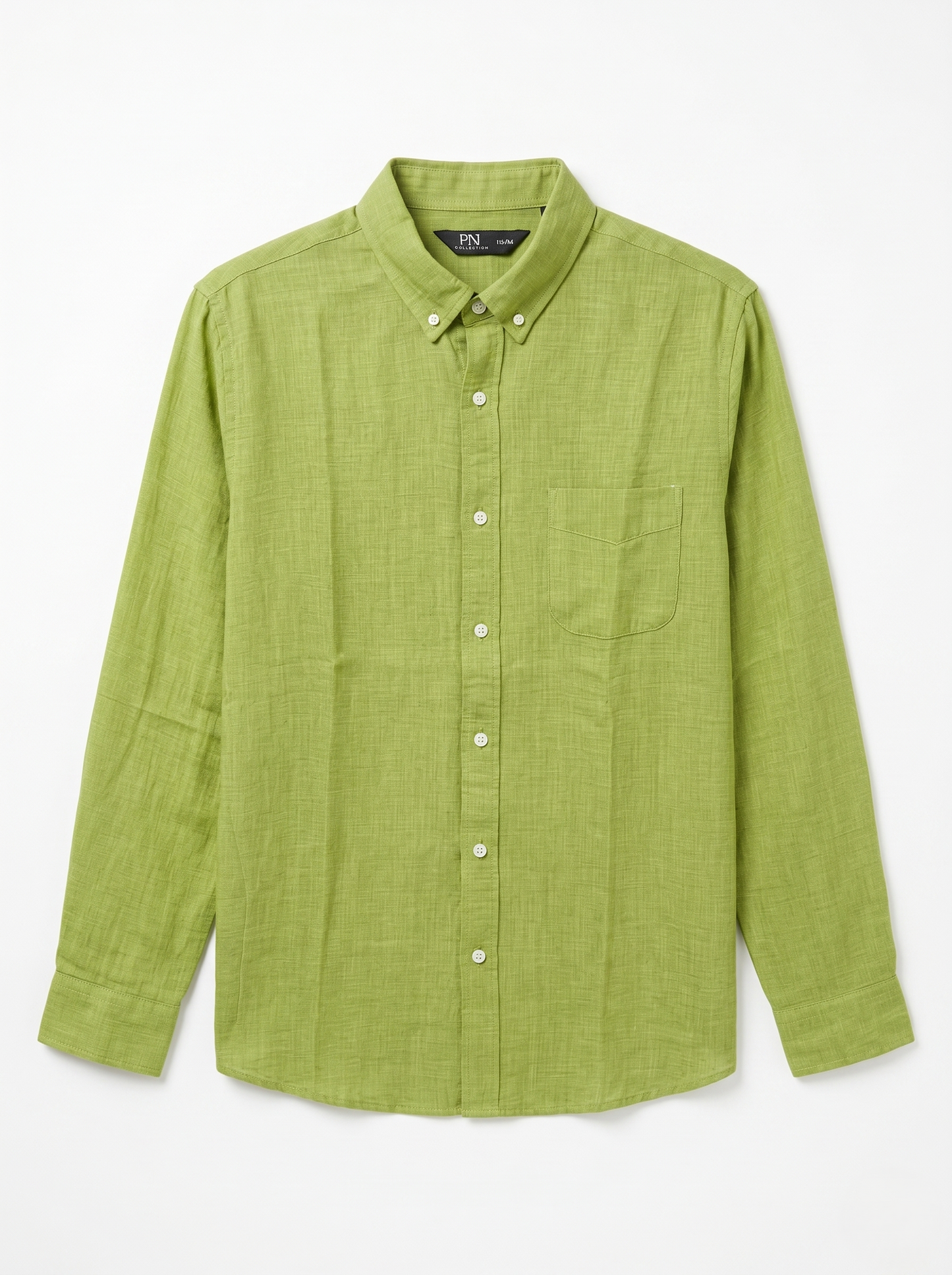 Relaxed Fit Long Sleeve Linen Shirt/1008-202