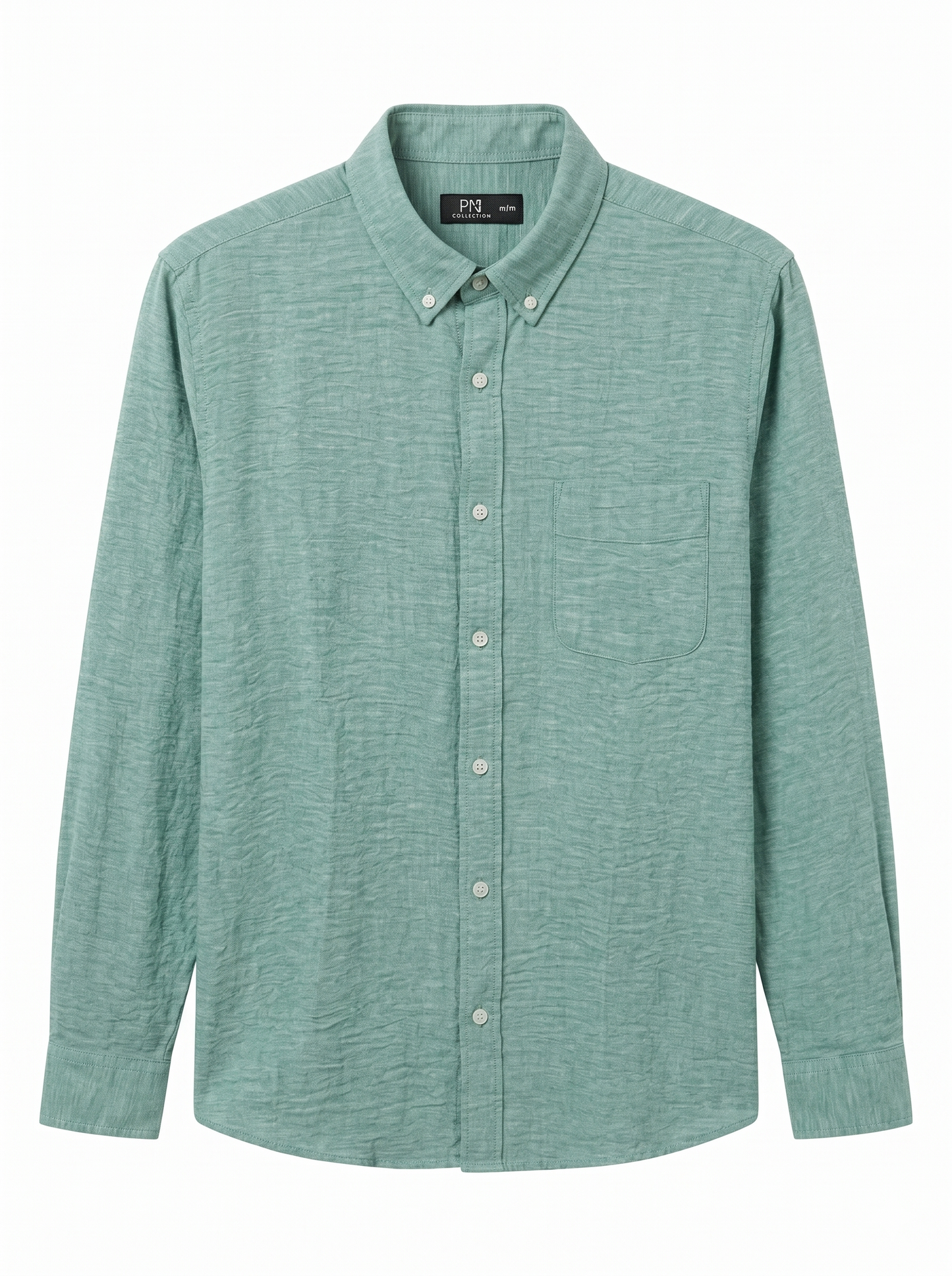 Relaxed Fit Long Sleeve Linen Shirt/1008-202