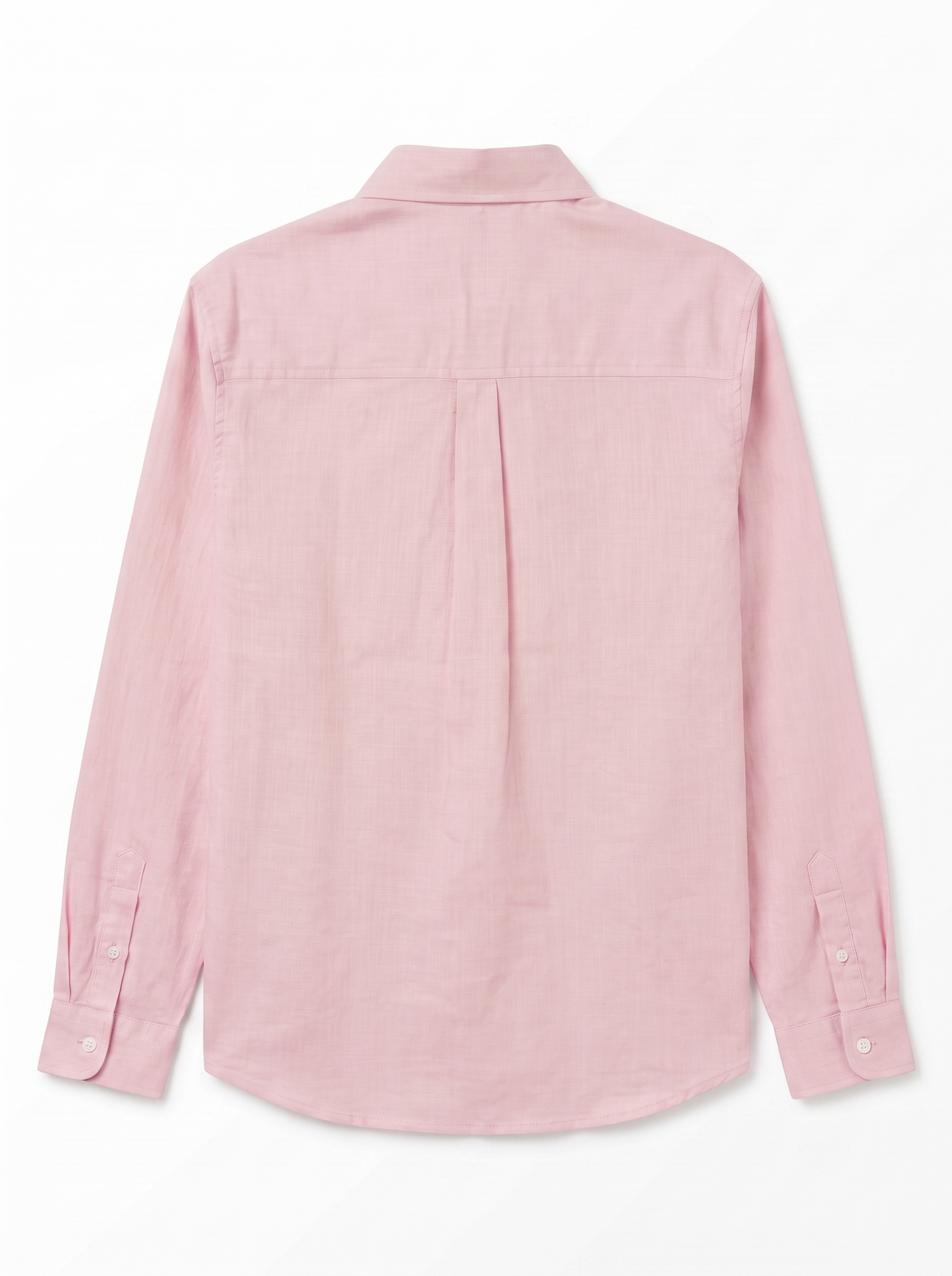 Oversized Basic Linen Shirt With Long Sleeves/1027-202
