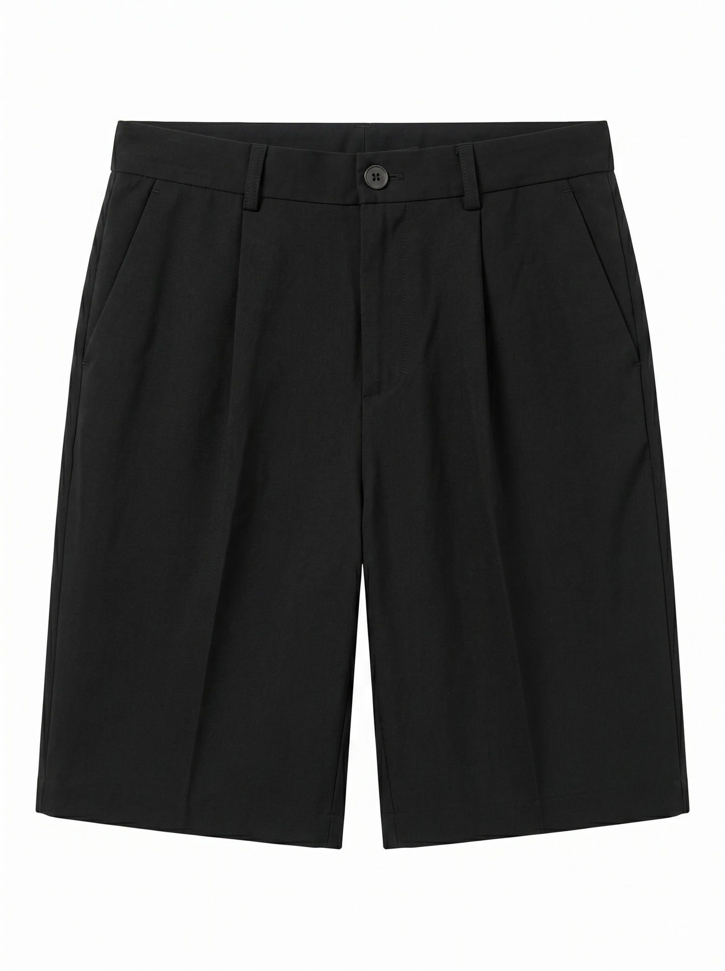 Bermuda Shorts Feature a Relaxed Fit With Front Pleats/1031-204