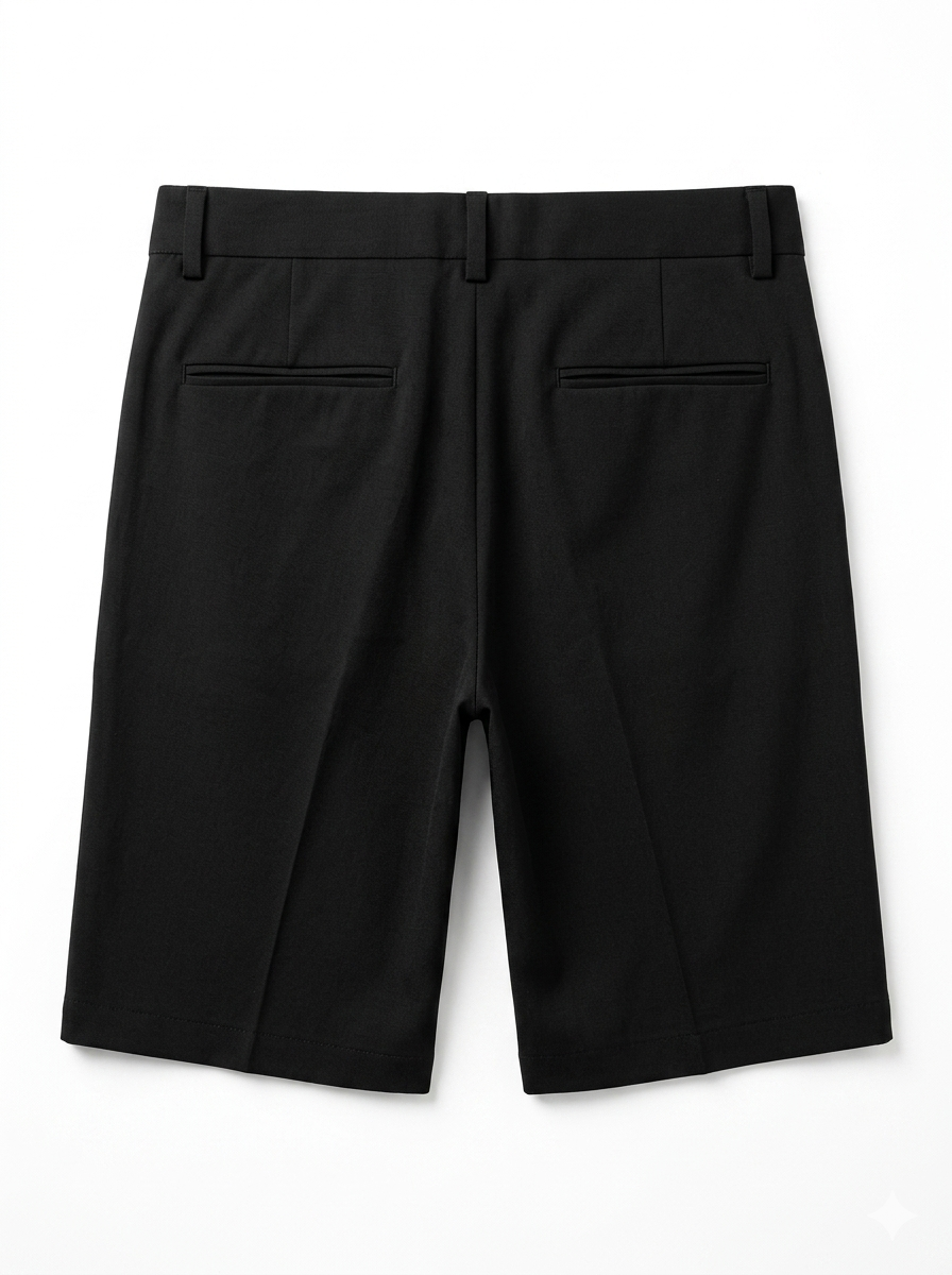 Bermuda Shorts Feature a Relaxed Fit With Front Pleats/1031-204