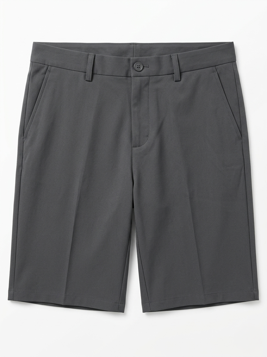 Bermuda Shorts Feature a Relaxed Fit With Front Pleats/1031-204