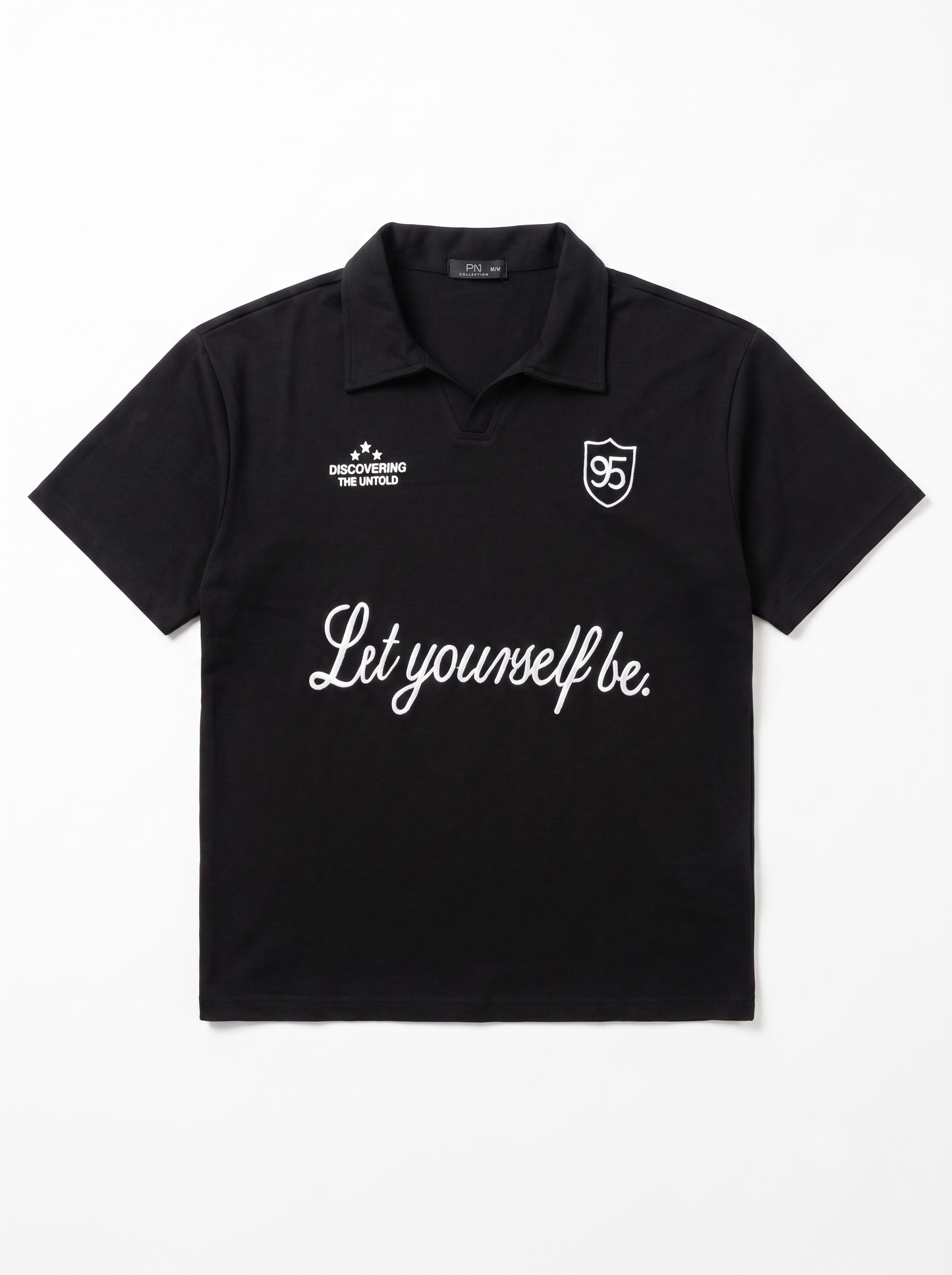 Open-Collar Polo Shirt Black/1014-205-10