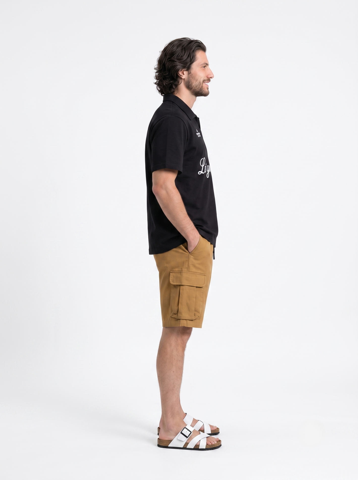 Open-Collar Polo Shirt Black/1014-205-10