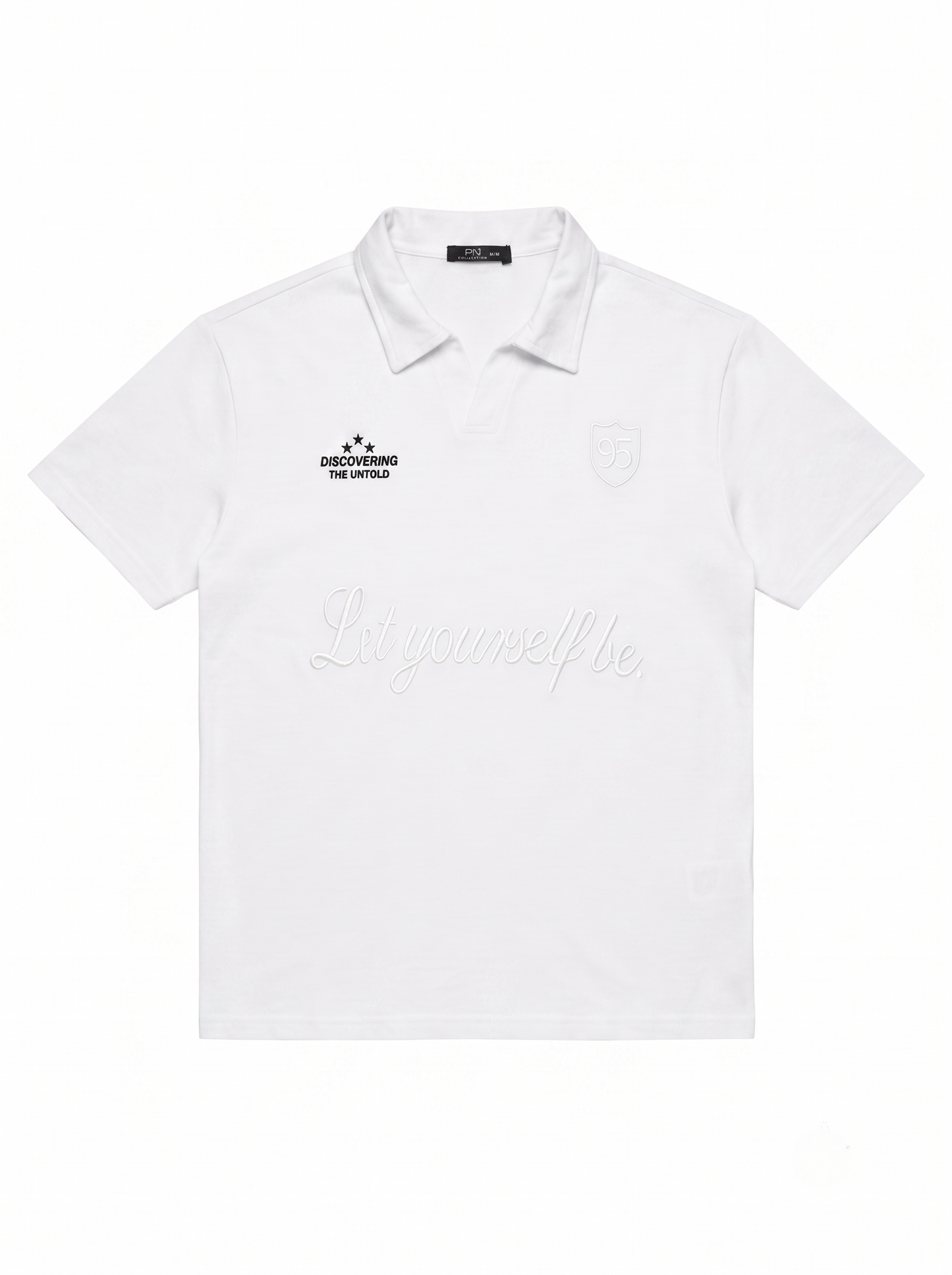 Open-Collar Polo Shirt White/1014-205-12