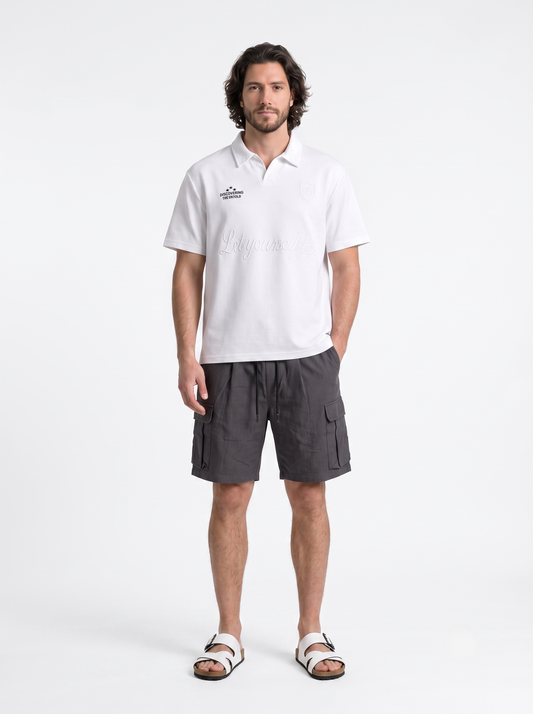 Open-Collar Polo Shirt White/1014-205-12