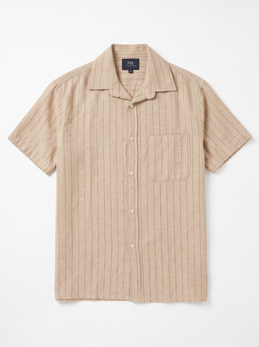 Short Sleeve Striped Shirt  /1028-202