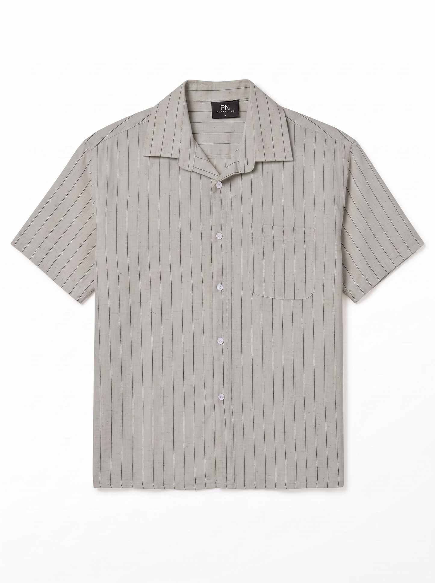 Short Sleeve Striped Shirt  /1028-202