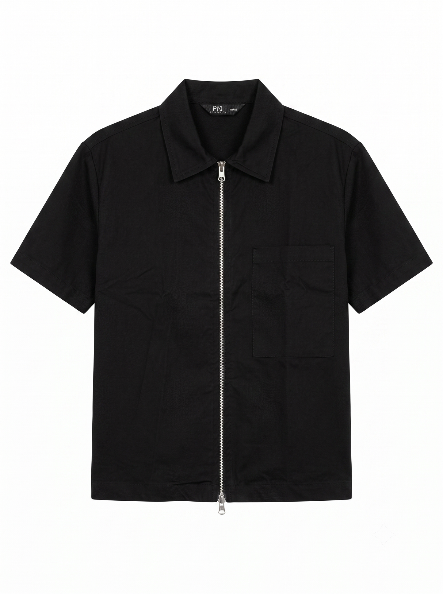 Over Shirt With Double Zipper Black/1033-202-10
