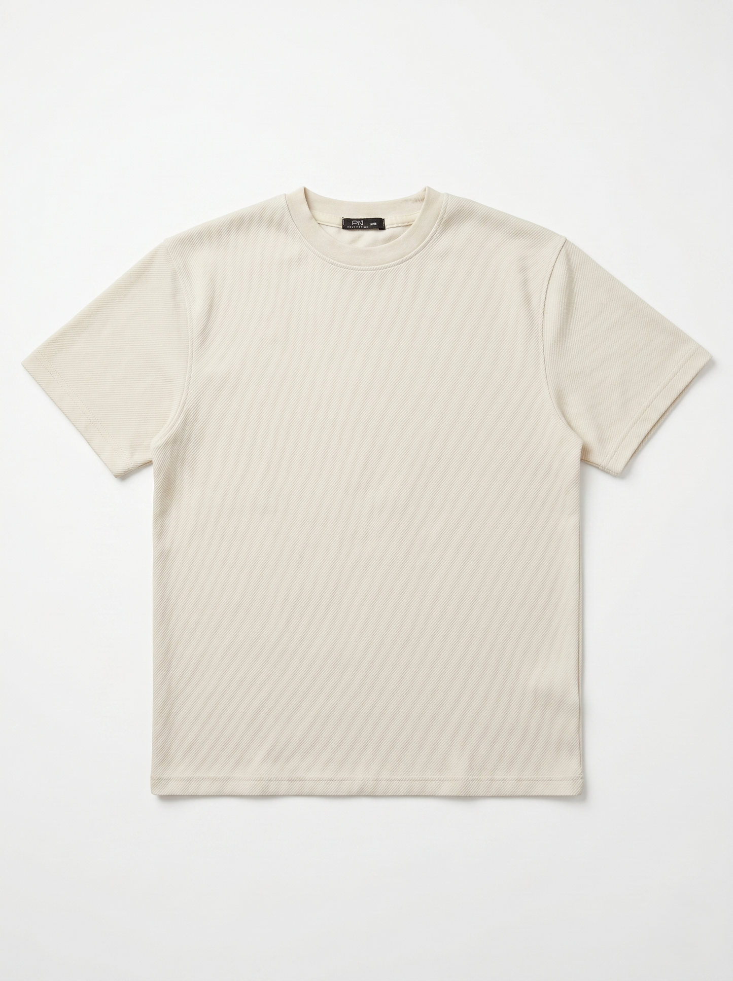 Oversized Basic T-Shirt Ribbed Fabric/1015-201