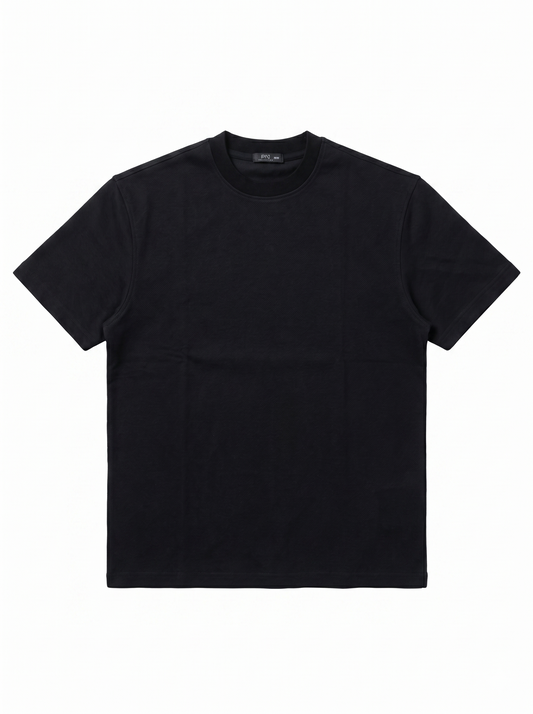 Oversized Basic T-Shirt Ribbed Fabric/1015-201
