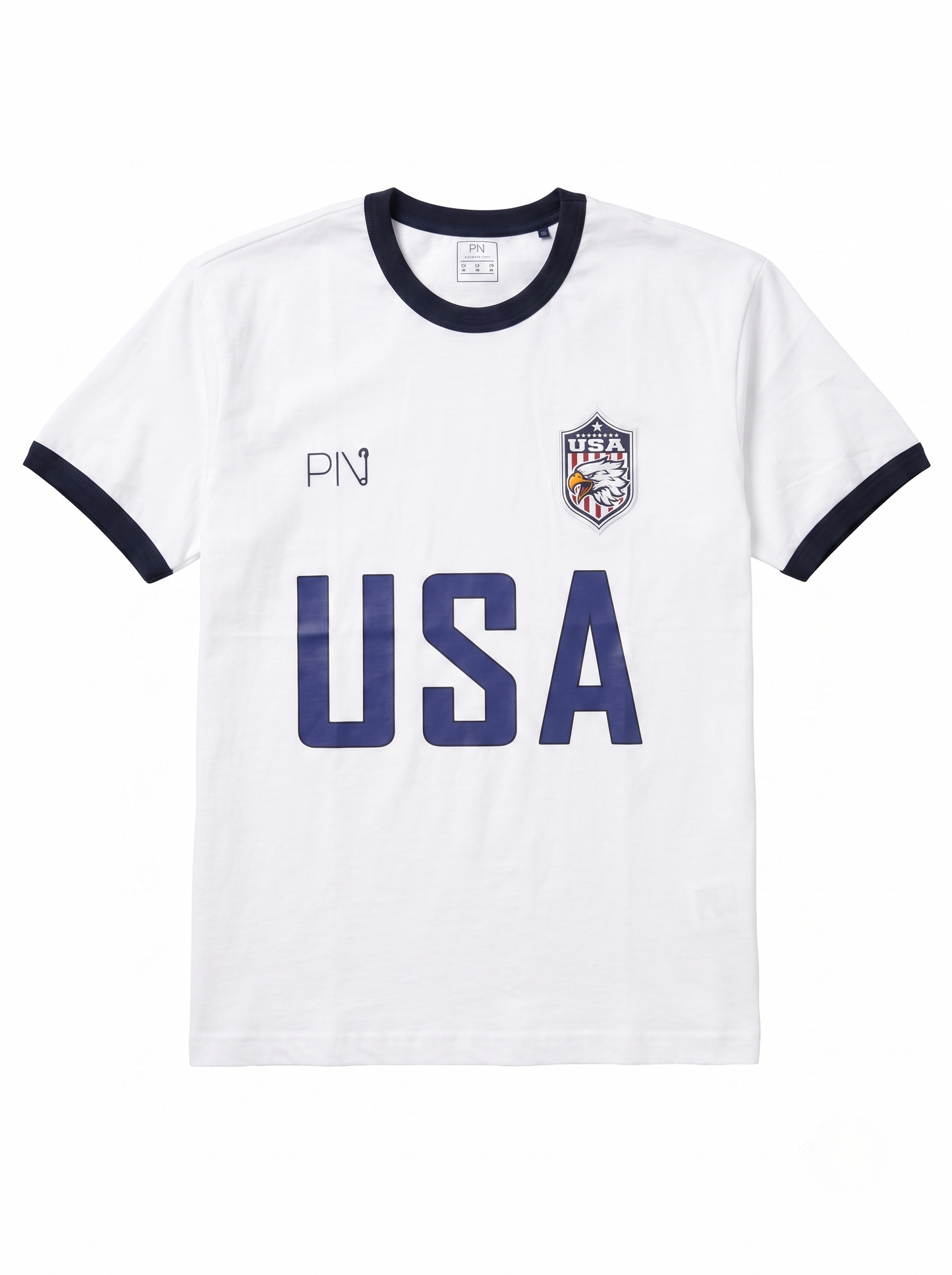 Round Neck T-Shirt Printed USA /1032-201