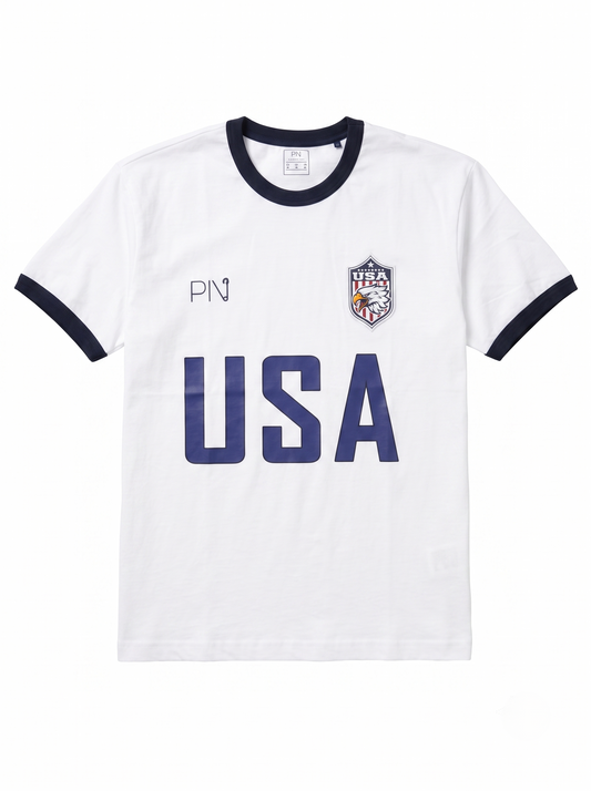 Round Neck T-Shirt Printed USA /1032-201
