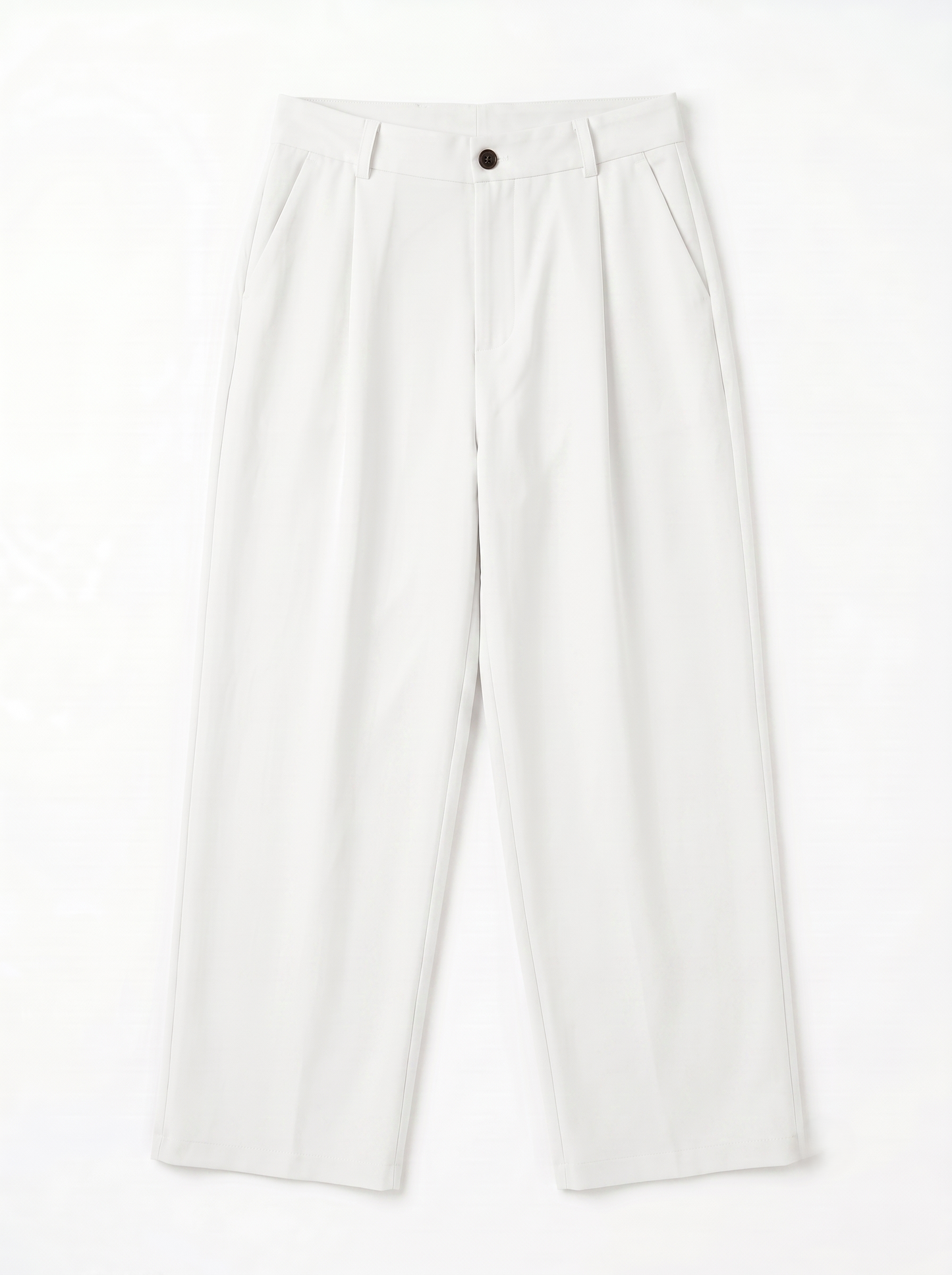 Pleated Wide Leg Pants White/1037-203-12